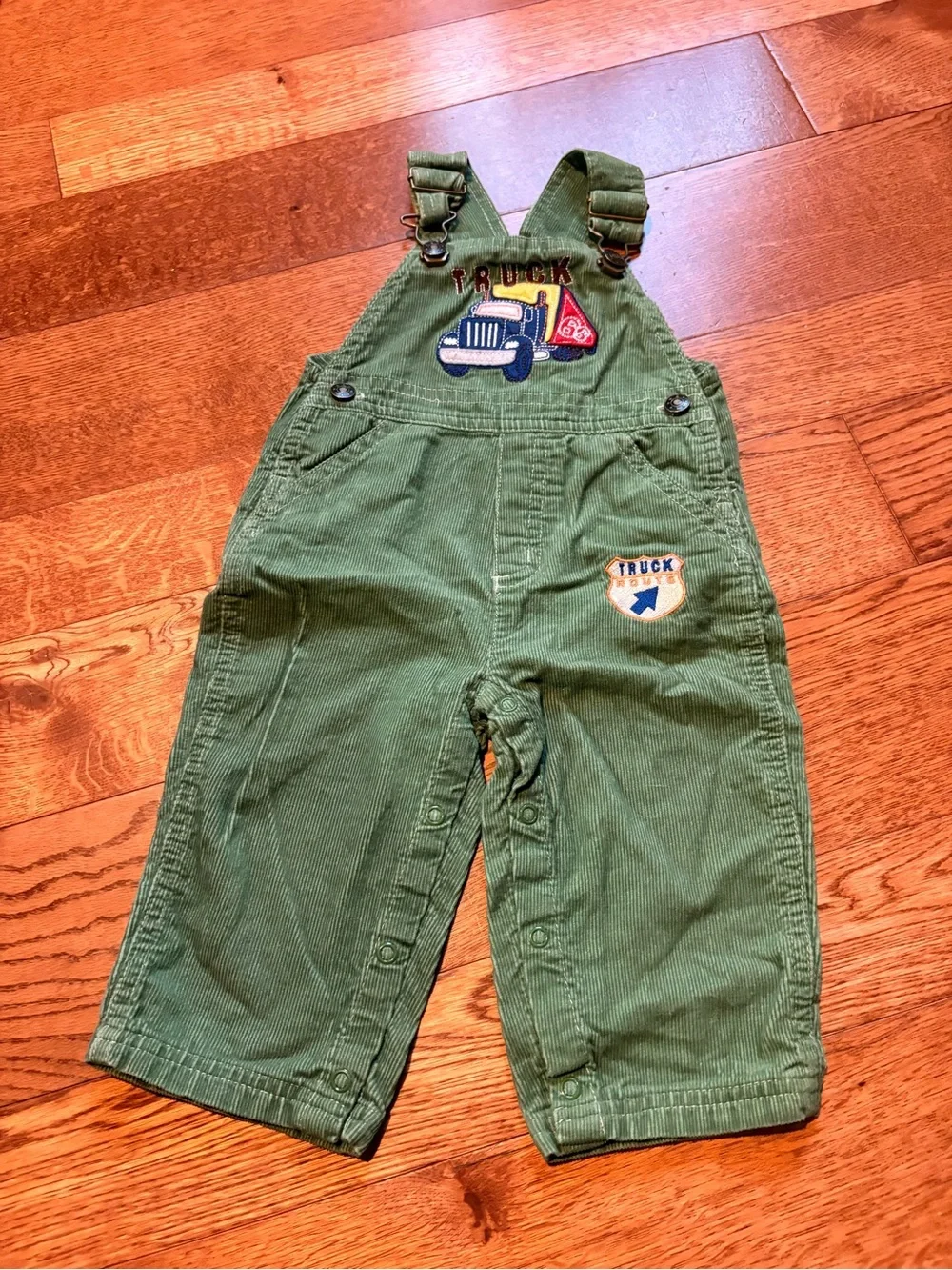 Vintage Green Corduroy Truck Overalls